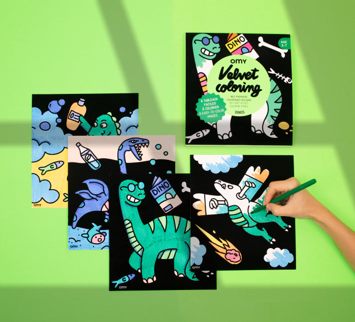 Dinosaur-velvet-colouring-cover-and-4-cards