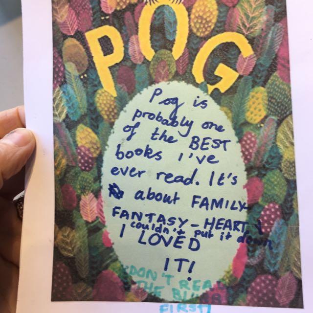 Year 5&6 Book Club give 'Pog' by Padraig  Kenny the thumbs up