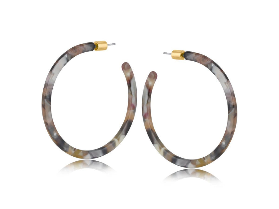 Hortense Resin Statement Hoop Earrings