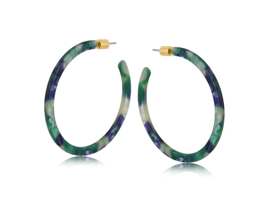Hortense Resin Statement Hoop Earrings