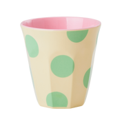 Melamine-green-dot-medium-cup