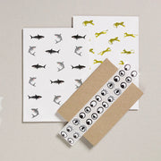 Shark_leopard_print_writing_paper_pack_with_fun_stickers