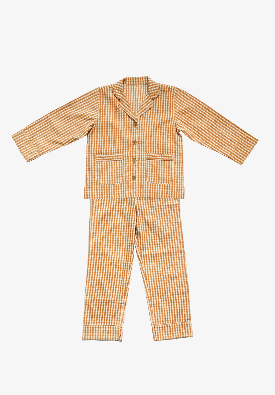 Junior Organic Cotton Pyjamas | Toffee