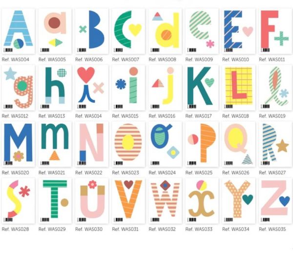 Alphabet Repositionable Wall Stickers