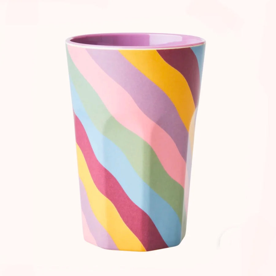 Melamine-tall-cup-funky-stripe
